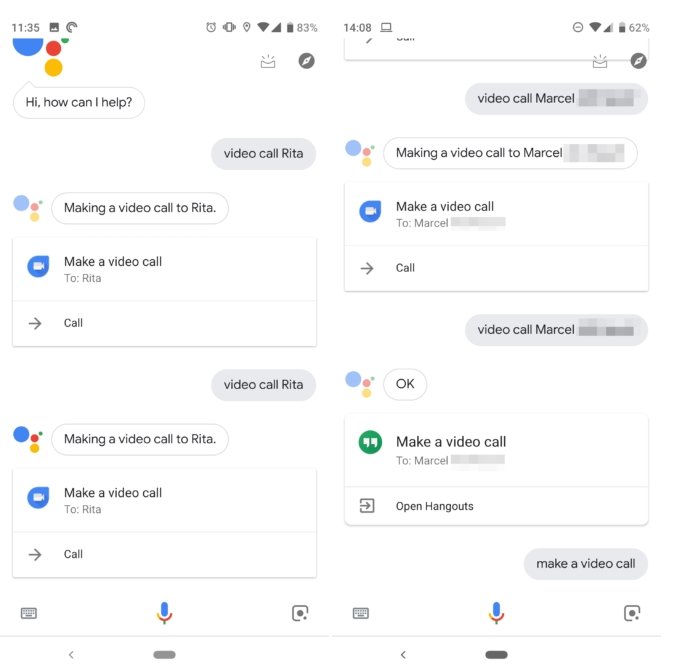 Google Assistant научили работать с приложением Duo