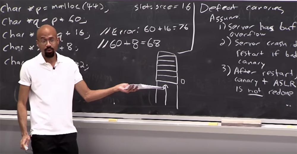 Курс MIT «Безопасность компьютерных систем». Лекция 3: «Переполнение буфера: эксплойты и защита», часть 2 - 13 Курс MIT «Безопасность компьютерных систем». Лекция 3: «Переполнение буфера: эксплойты и защита», часть 2 - 13