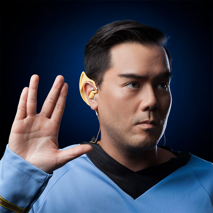 Беспроводная гарнитура Star Trek Wireless Vulcan Earbuds предназначена для фанатов Спока из сериала Star Trek