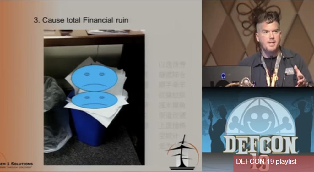 Конференция DEFCON 19. «Укради всё, убей всех, причини полный финансовый крах»! Джейсон И. Стрит - 25 Конференция DEFCON 19. «Укради всё, убей всех, причини полный финансовый крах»! Джейсон И. Стрит - 25