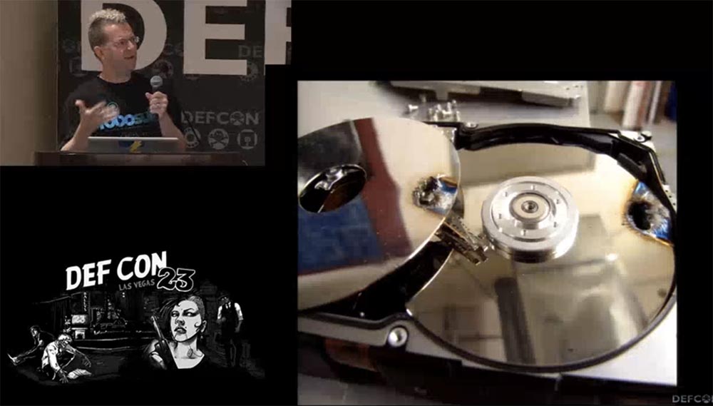 Конференция DEFCON 23. Как я потерял свой второй глаз, или дальнейшие исследования в области уничтожении данных. Часть 1 - 8 Конференция DEFCON 23. Как я потерял свой второй глаз, или дальнейшие исследования в области уничтожении данных. Часть 1 - 8