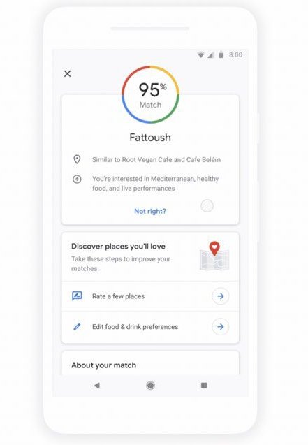 Google Maps для iOS теперь тоже может предсказать, насколько пользователю понравится ресторан