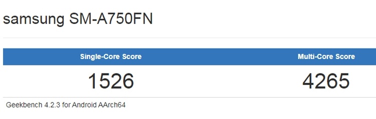 В бенчмарке показался смартфон Samsung Galaxy A7 (2018)
