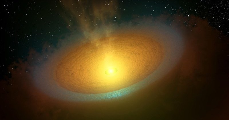 В протопланетном диске впервые обнаружили кислоту