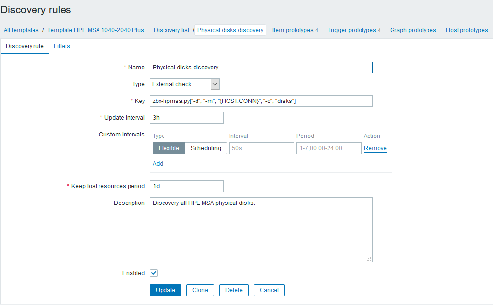 Использование Dependent items в Zabbix 4.0 на примере HPE MSA 2040-2050 - 4 Использование Dependent items в Zabbix 4.0 на примере HPE MSA 2040-2050 - 4