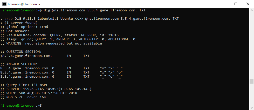 Крестики-нолики на DNS - 1