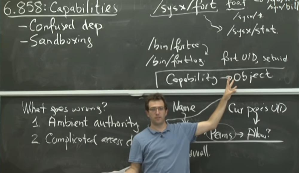 Курс MIT «Безопасность компьютерных систем». Лекция 6: «Возможности», часть 1 - 12