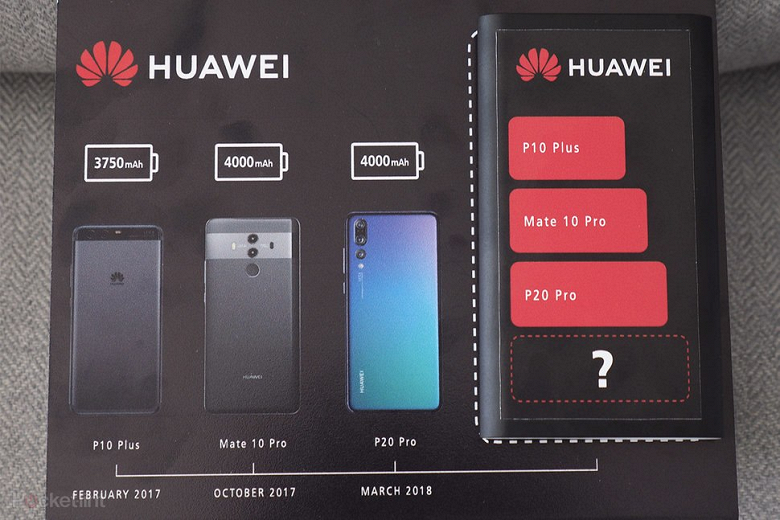 Huawei рекламирует аккумулятор самой большой емкости в смартфоне Huawei Mate 20 Pro 
