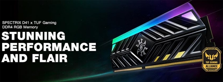 XPG Spectrix D41 TUF Gaming Edition: эффектные модули памяти DDR4