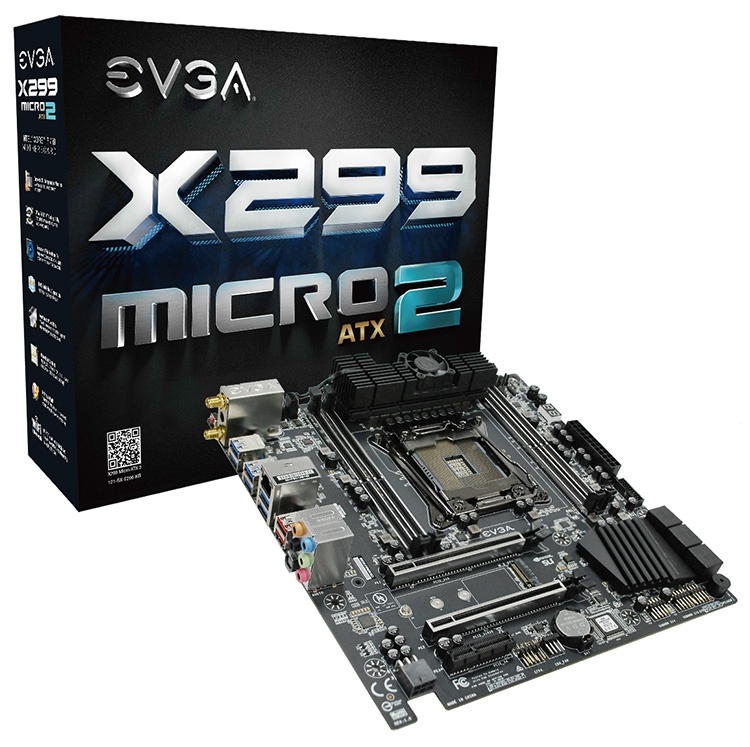 Плата EVGA X299 Micro ATX 2 оснащена активным охлаждением