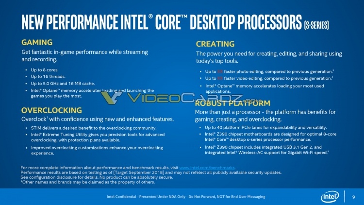 Intel Core i9-9900K: наличие припоя подтверждено