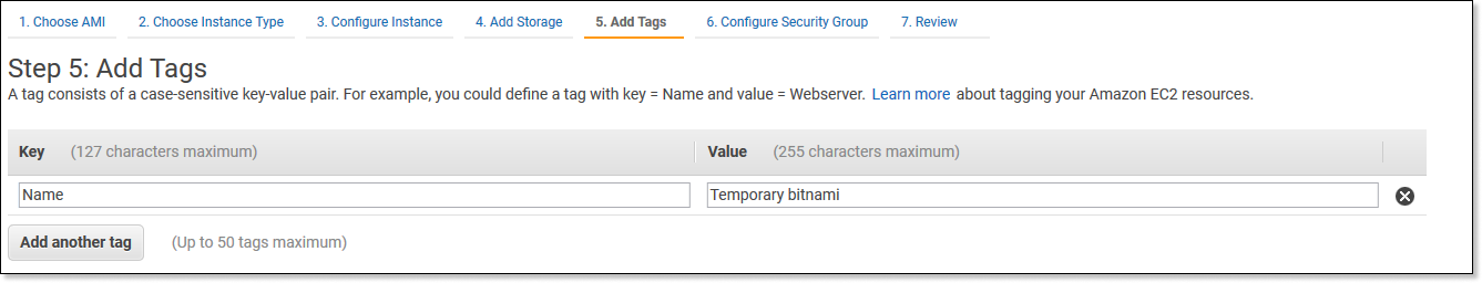 Пошаговая инструкция по восстановлению доступа к Linux Amazon EC2 инстансу при потере pem-файла - 5 Имя на странице Add Tags