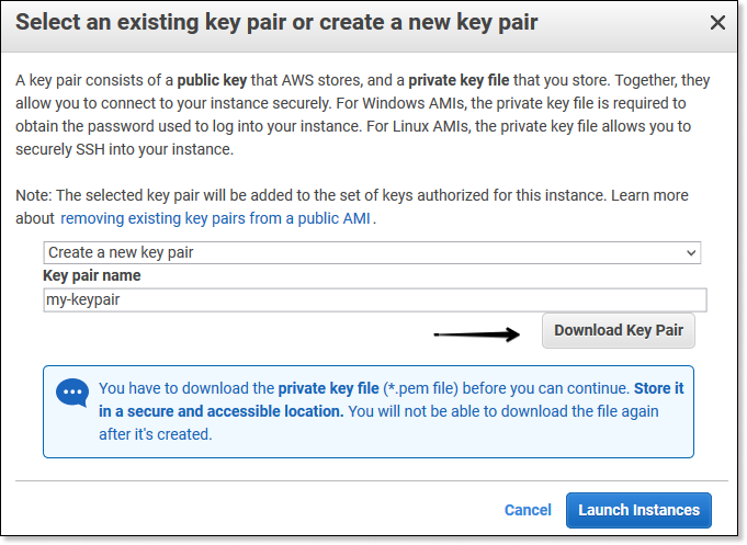 Сохранение KeyPair