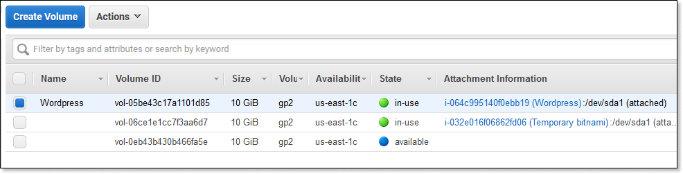 Пошаговая инструкция по восстановлению доступа к Linux Amazon EC2 инстансу при потере pem-файла - 8 Отключение диска