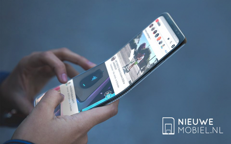 Фотогалерея дня: рендеры сгибающегося смартфона Samsung, созданные на базе имеющейся информации