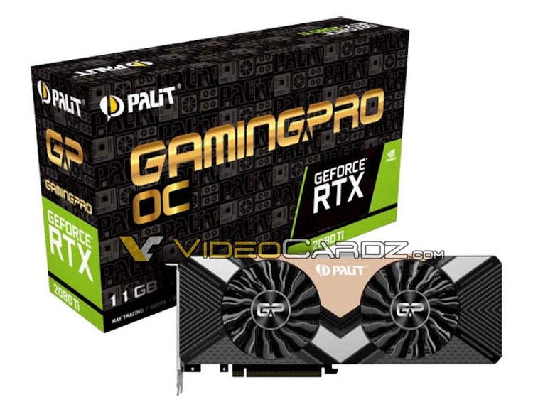 Опубликованы изображения видеокарт GeForce RTX 2080 и 2080 Ti от Palit и MSI