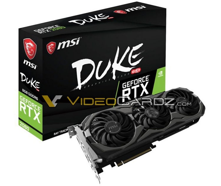 Опубликованы изображения видеокарт GeForce RTX 2080 и 2080 Ti от Palit и MSI