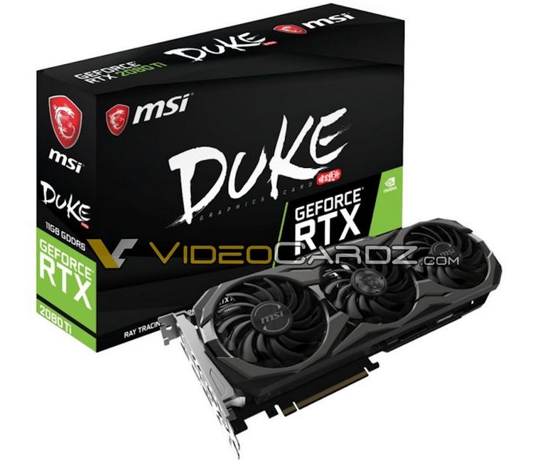 Опубликованы изображения видеокарт GeForce RTX 2080 и 2080 Ti от Palit и MSI