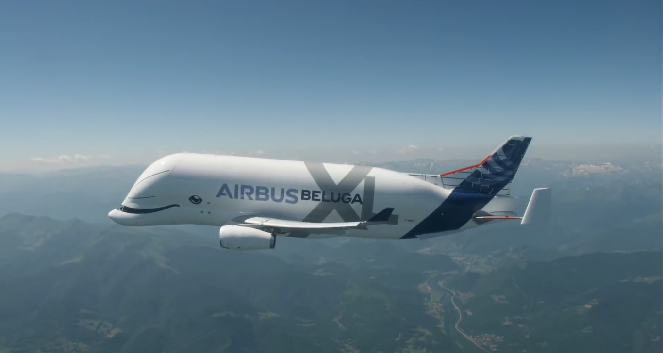 Первый полет Airbus BelugaXL: видео