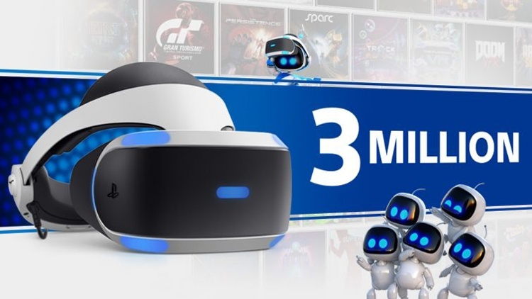 Продажи шлемов Sony PlayStation VR превысили 3 млн экземпляров