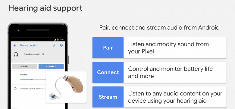В Android появилась встроенная поддержка слуховых аппаратов