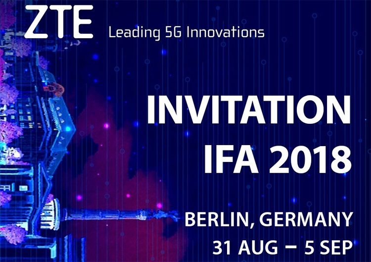 ZTE представит новинки на выставке IFA 2018