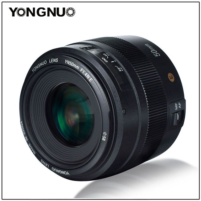 Объектив Yongnuo YN 50mm f/1.4NE II с креплением Nikon F оснащен электромагнитной диафрагмой