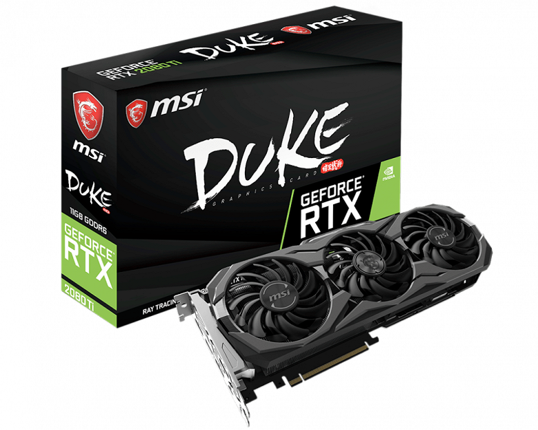 Видеокарта MSI GeForce RTX 2080 Ti Gaming X Trio требует подключения трёх разъёмов питания