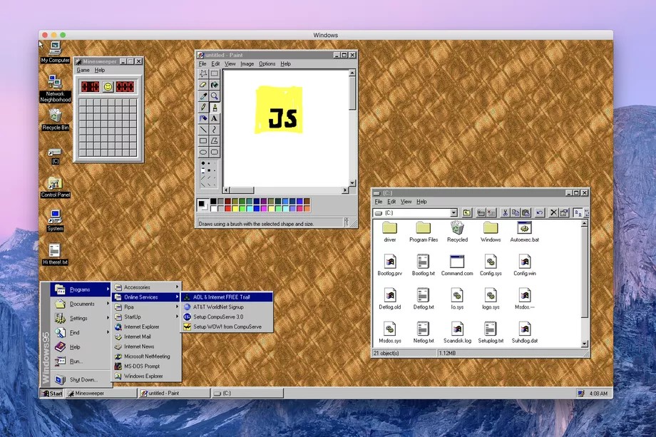 Windows 95 портировали на Electron - 1