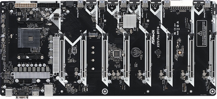 Майнинг-плата ASRock X370 Pro BTC+ рассчитана на процессоры AMD
