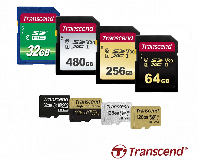 Transcend представляет широкую линейку карт памяти формата SD и microSD