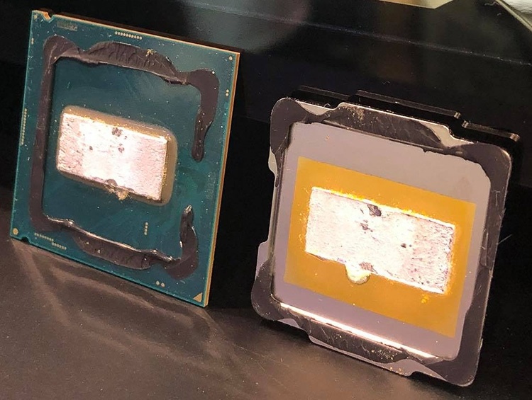 Фото дня: припой под крышкой CPU Intel Core 9-го поколения