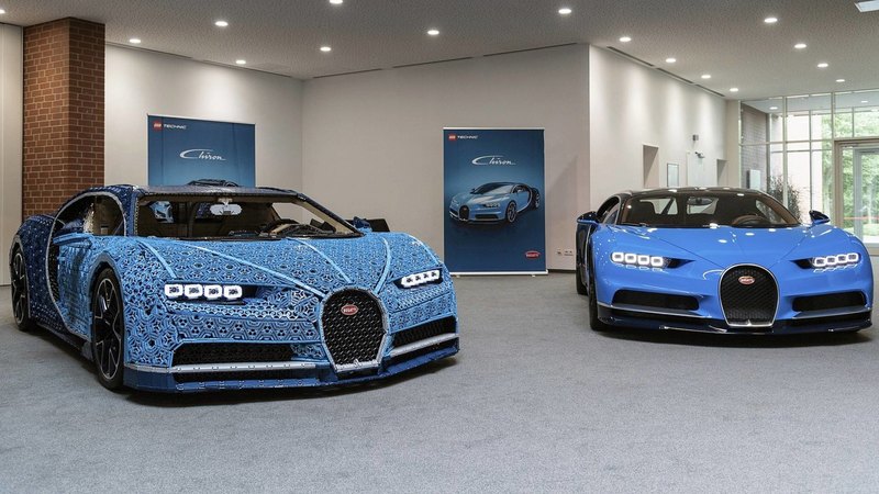 Из Lego сделали полноразмерную модель Bugatti Chiron, способную ездить