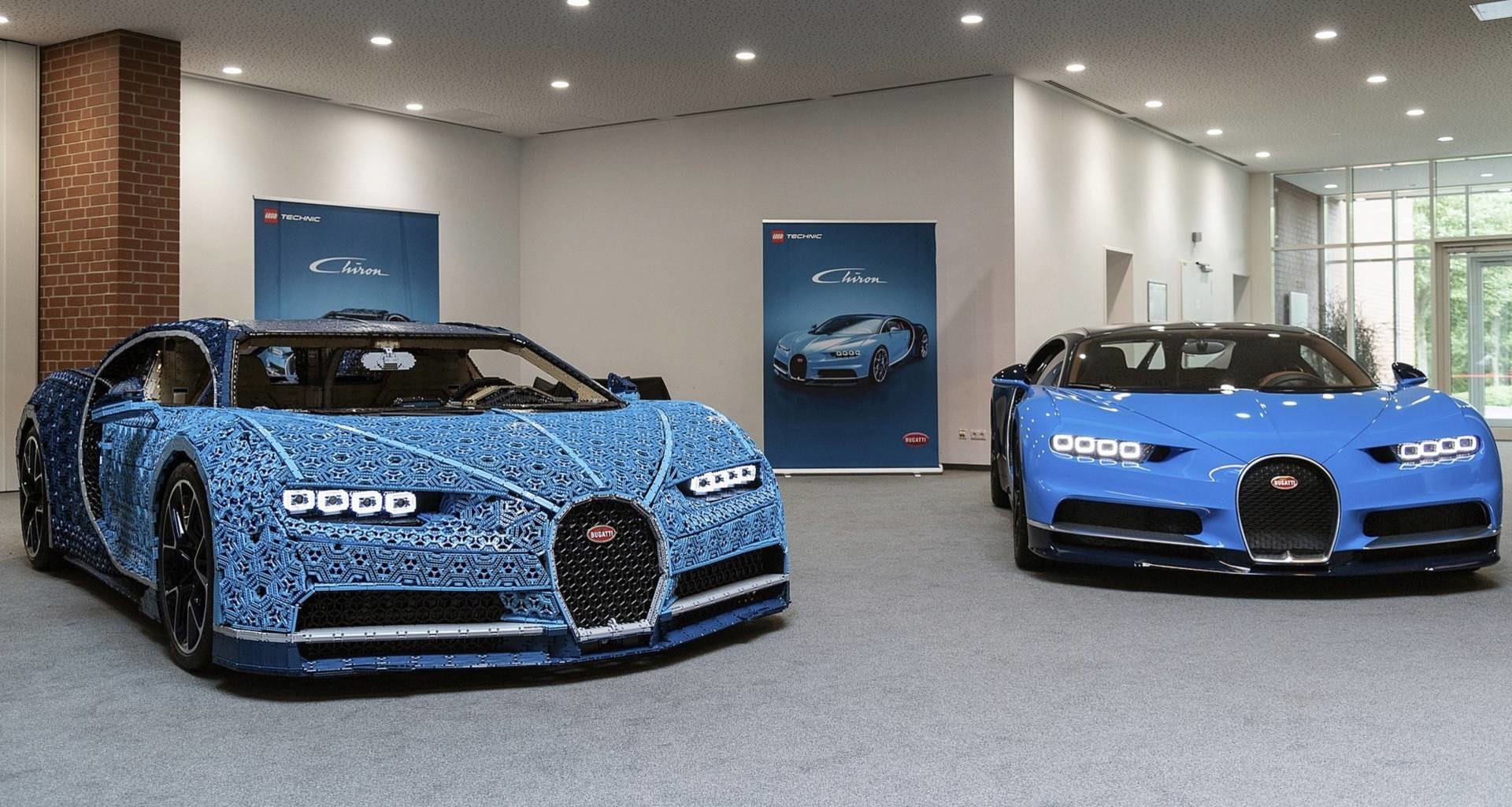 Из Lego сделали полноразмерную модель Bugatti Chiron, способную ездить