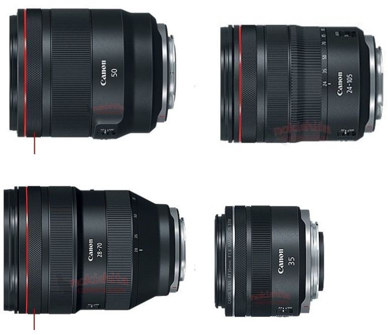 Так выглядят четыре первых объектива для беззеркальной камеры Canon EOS R