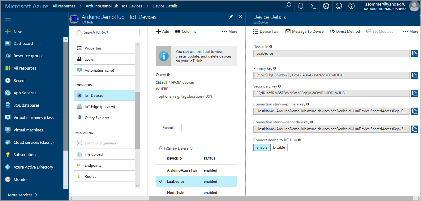 Прыжок в облако. Строим бюджетное решение для интернета вещей на NodeMCU + Azure IoT Hub - 6