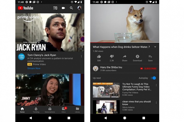 Ночной режим YouTube пришёл на Android - 1