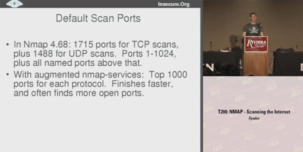 Конференция DEFCON 16. Фёдор, хакер InSecure.org. NMAP-cканирование Интернет - 11 Конференция DEFCON 16. Фёдор, хакер InSecure.org. NMAP-cканирование Интернет - 11