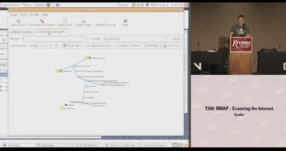 Конференция DEFCON 16. Фёдор, хакер InSecure.org. NMAP-cканирование Интернет - 20 Конференция DEFCON 16. Фёдор, хакер InSecure.org. NMAP-cканирование Интернет - 20