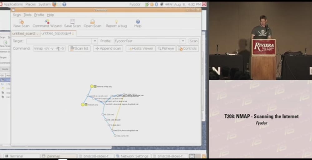 Конференция DEFCON 16. Фёдор, хакер InSecure.org. NMAP-cканирование Интернет - 21 Конференция DEFCON 16. Фёдор, хакер InSecure.org. NMAP-cканирование Интернет - 21