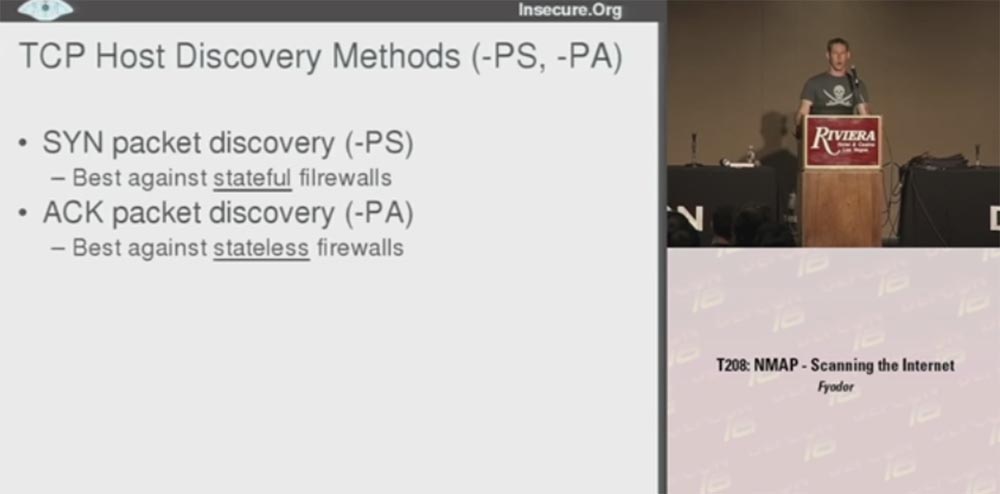 Конференция DEFCON 16. Фёдор, хакер InSecure.org. NMAP-cканирование Интернет - 5 Конференция DEFCON 16. Фёдор, хакер InSecure.org. NMAP-cканирование Интернет - 5