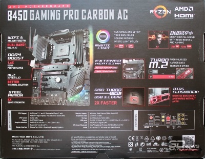 Новая статья: Обзор материнской платы MSI B450 Gaming Pro Carbon AC: экономим без потерь