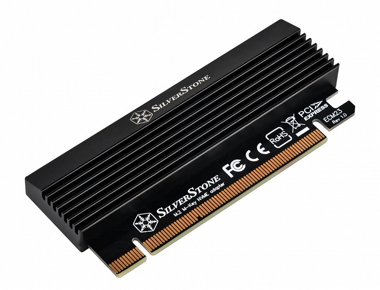 Переходник SilverStone ECM23 позволяет установить SSD M.2 в слот PCIe x16 - 4 SilverStone ECM23