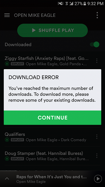 Spotify разрешил сохранять до 50 000 песен - 2 Spotify разрешил сохранять до 50 000 песен