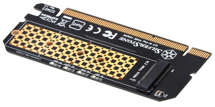 Адаптер SilverStone ECM23 позволит установить SSD-модуль M.2 в слот PCIe