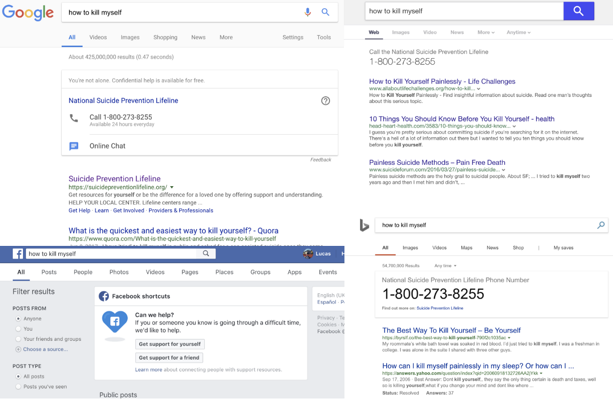 Превентивный интерфейс: редизайн страницы поисковой выдачи Google по суицидальным запросам - 3