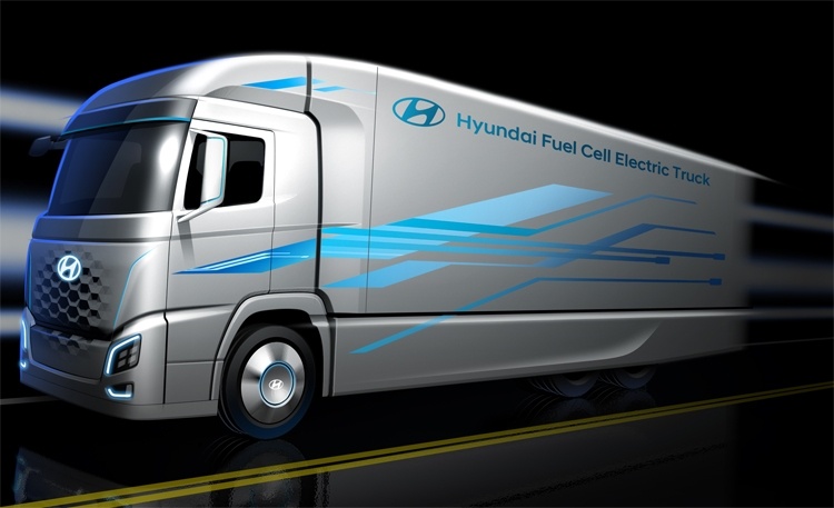 Hyundai показала грузовой автомобиль на топливных элементах