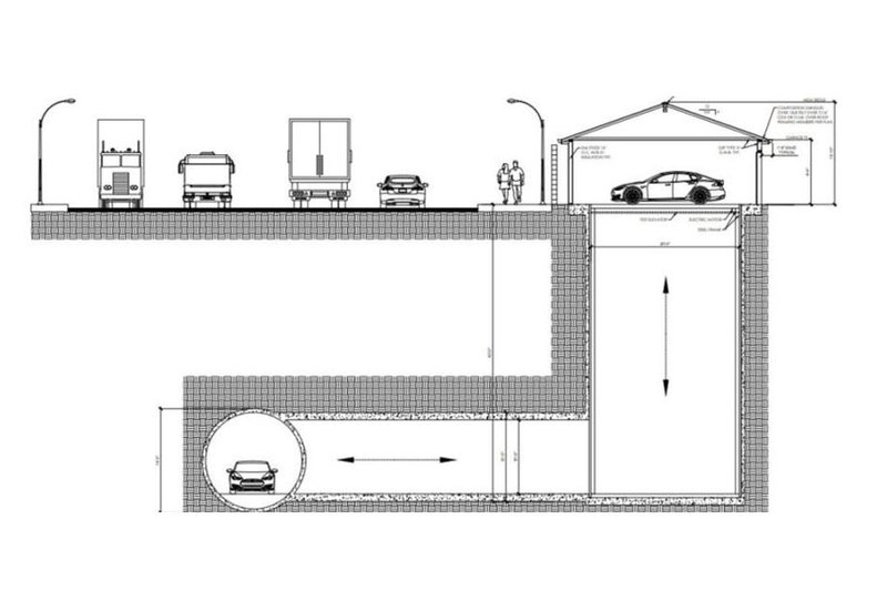 Гараж, соединенный с подземным тоннелем: новый проект The Boring Company