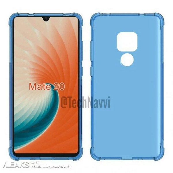 Чехол для Huawei Mate 20 подтверждает конфигурацию камеры и наличие разъема 3,5 мм