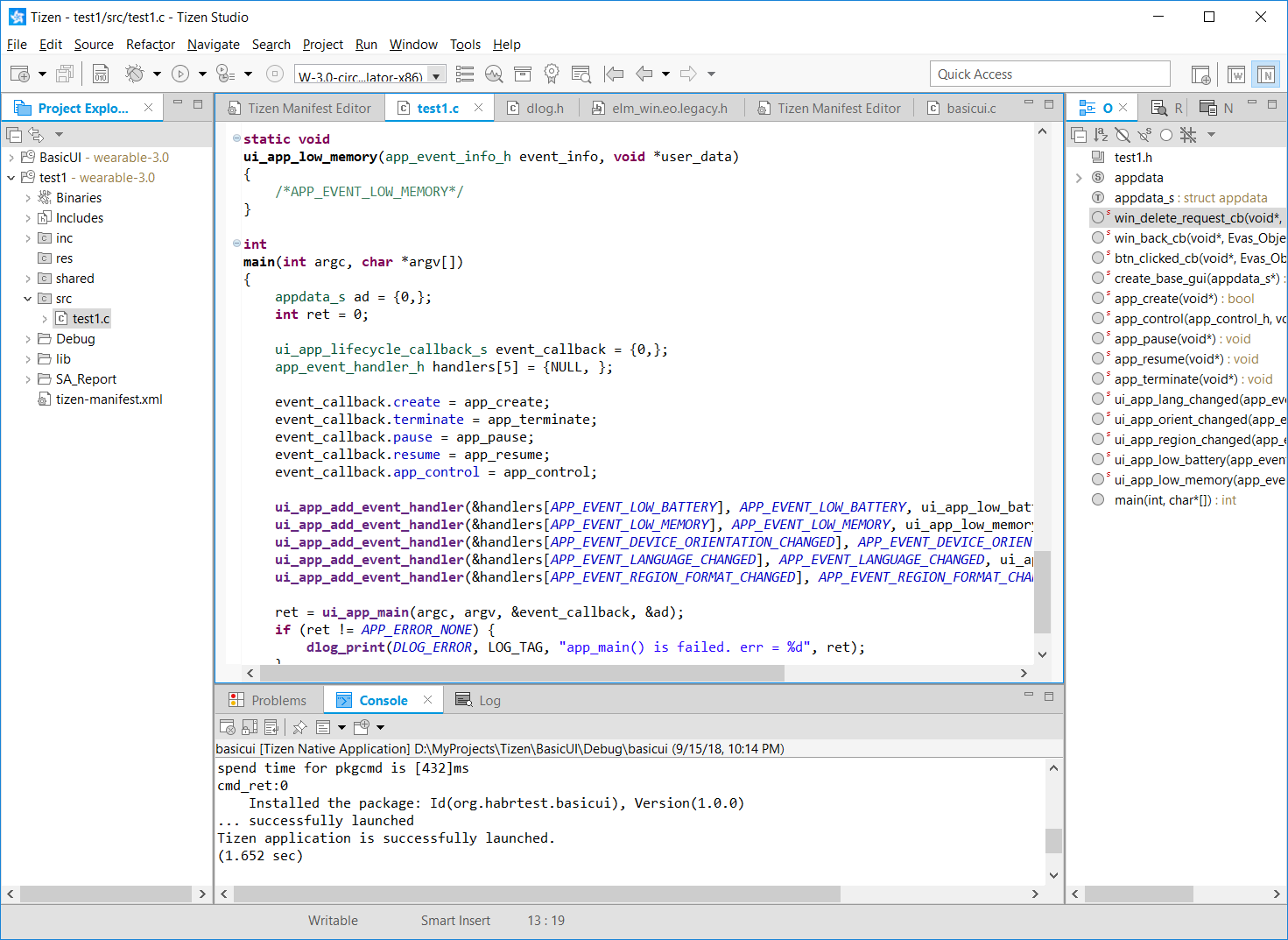 Пишем первое приложение для Samsung Smart Watch и OS Tizen - 6 Пишем первое приложение для Samsung Smart Watch и OS Tizen - 6